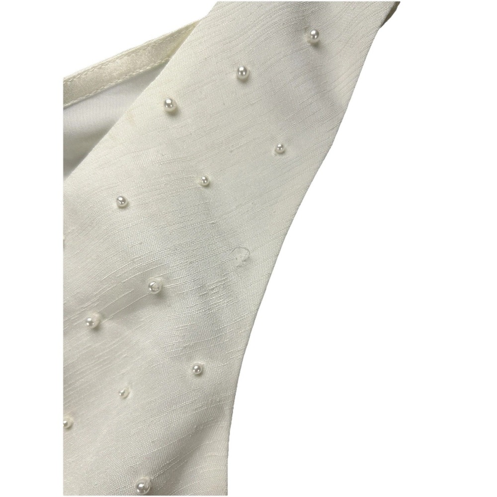 NWT‎  Vintage Victoria's Secret Pearl Satin Bridal Slip Dress Ivory Maxi Y2K Med - Picture 5 of 9